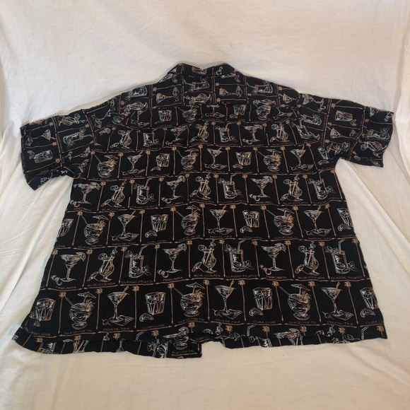 Caribbean All Over Tropical Drink Button Up Shirt - Picture 4 of 5